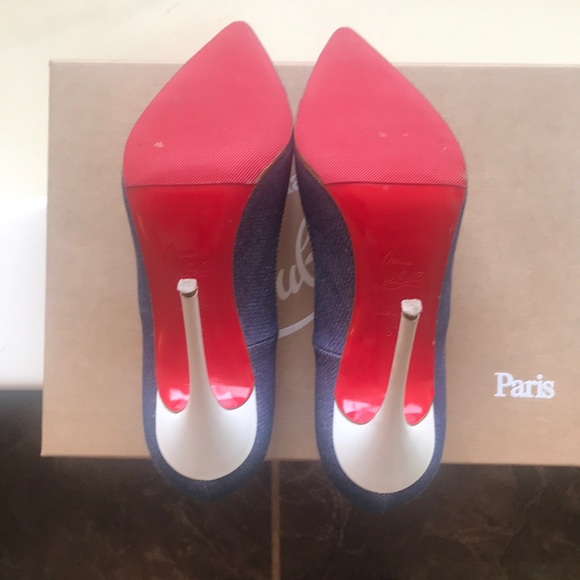 ❌SOLD❌Christian Louboutin So Kate’s Denim 120mm - Picture 2 of 6